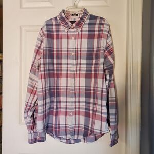 Abercrombie & Fitch Slim Fit Plaid Button-up Shirt Western Cowboy Classic Large